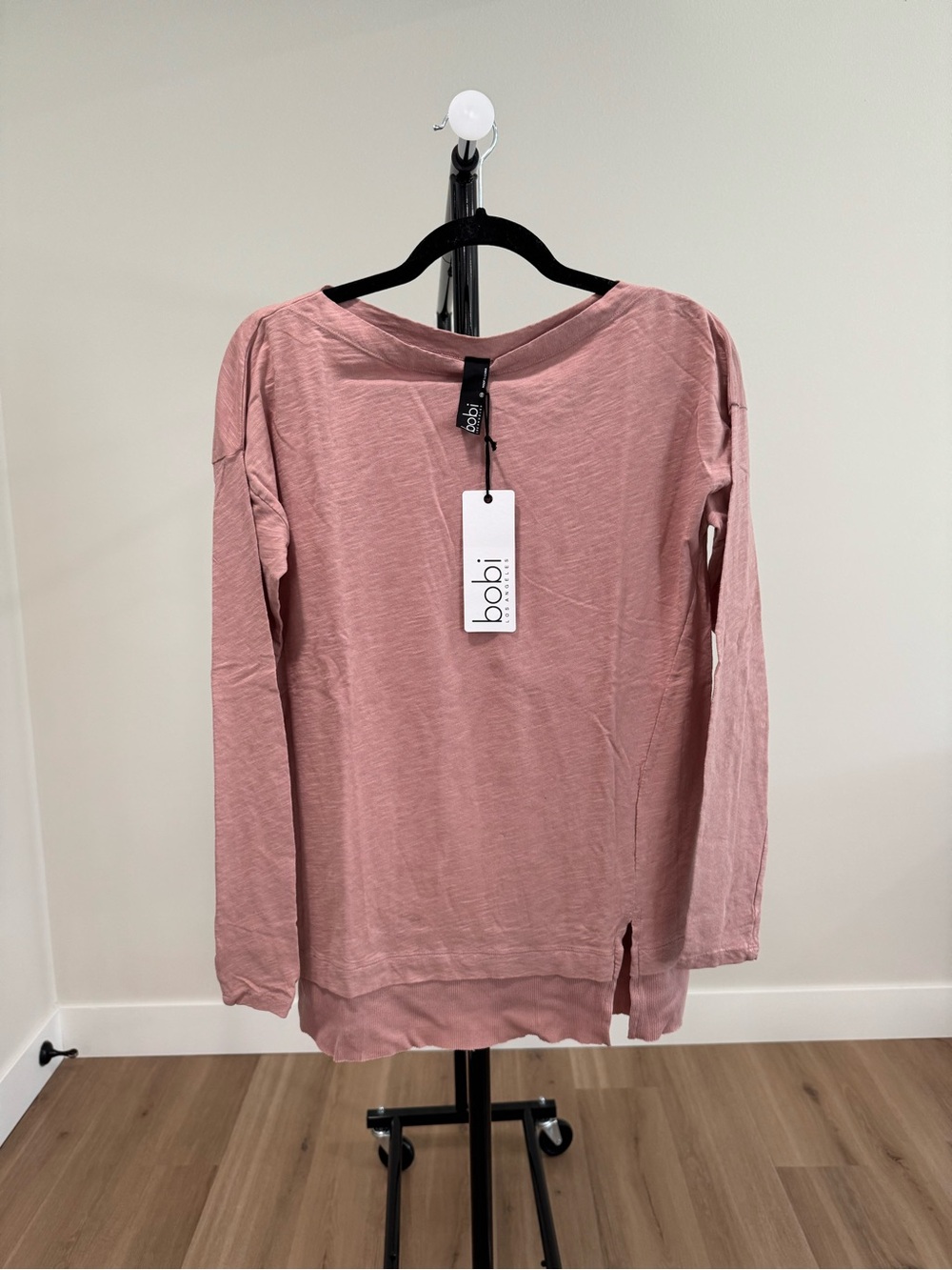 NWT Bobi Los Angeles Lightweight Long Sleeve Top, Dusty Quartz
